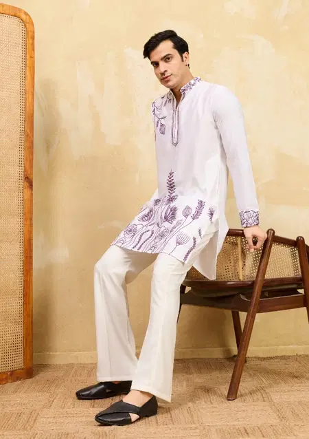 The Needle Edit by Shubhvastra Khadi Silk Mens Kurta Wholesalers In Surat